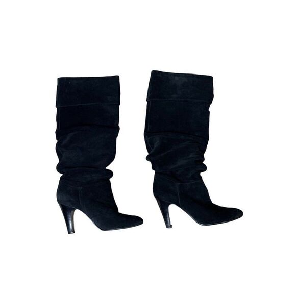 Nine West Womens Black Suede Mid Calf Boots Size 8.5 - Picture 3 of 14